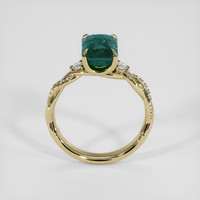 2.56 Ct. Bluish Green Sapphire Ring, 10K Yellow Gold 3