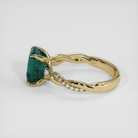 2.56 Ct. Bluish Green Sapphire Ring, 10K Yellow Gold 4
