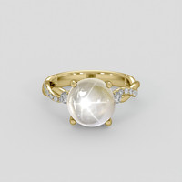 6.00 Ct. Grey Sapphire Ring, 10K Yellow Gold 1
