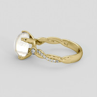 6.00 Ct. Grey Sapphire Ring, 10K Yellow Gold 4