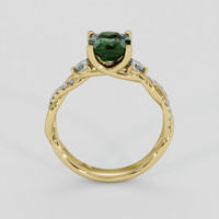 1.38 Ct. Green Sapphire Ring, 10K Yellow Gold 3