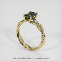 1.24 Ct. Bi Color Sapphire Ring, 10K Yellow Gold 2