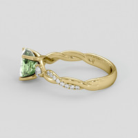 1.42 Ct. Green Sapphire Ring, 10K Yellow Gold 4