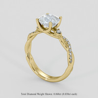 2.13 Ct. Bluish Grey Sapphire Ring, 10K Yellow Gold 2
