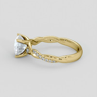 2.13 Ct. Bluish Grey Sapphire Ring, 10K Yellow Gold 4