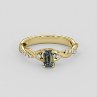 1.71 Ct. Bi Color / Parti Sapphire Ring, 10K Yellow Gold 1