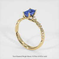 1.72 Ct. Blue Sapphire Ring, 10K Yellow Gold 2