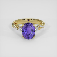 3.58 Ct. Color Change Sapphire Ring, 10K Yellow Gold 1