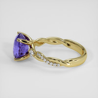 3.58 Ct. Color Change Sapphire Ring, 10K Yellow Gold 4