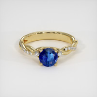 1.06 Ct. Blue Sapphire Ring, 10K Yellow Gold 1