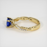 1.06 Ct. Blue Sapphire Ring, 10K Yellow Gold 4