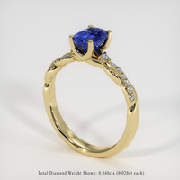 1.07 Ct. Blue Sapphire Ring, 10K Yellow Gold 2
