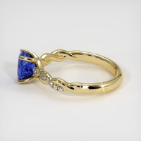 1.07 Ct. Blue Sapphire Ring, 10K Yellow Gold 4