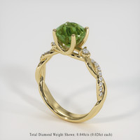 2.15 Ct. Green Sapphire Ring, 10K Yellow Gold 2
