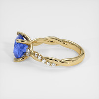 2.91 Ct. Blue Sapphire Ring, 10K Yellow Gold 4