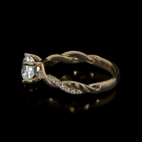 1.55 Ct. White Sapphire Ring, 10K Yellow Gold 4