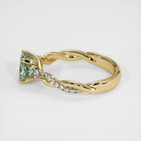 1.26 Ct. Green Sapphire Ring, 10K Yellow Gold 4