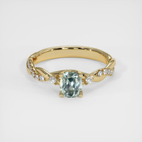 1.20 Ct. Green Sapphire Ring, 10K Yellow Gold 1
