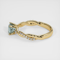 1.20 Ct. Green Sapphire Ring, 10K Yellow Gold 4