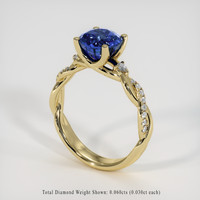 2.58 Ct. Sapphire Ring, 14K Yellow Gold 2