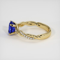1.35 Ct. Blue Sapphire Ring, 14K Yellow Gold 4
