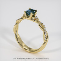0.55 Ct. Gemstone Ring, 14K Yellow Gold 2