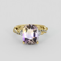3.56 Ct. Bi Color Ametrine Ring, 14K Yellow Gold 1