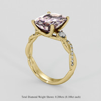 3.56 Ct. Bi Color Ametrine Ring, 14K Yellow Gold 2