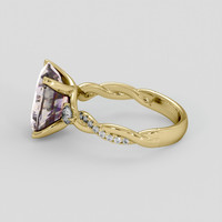 3.56 Ct. Bi Color Ametrine Ring, 14K Yellow Gold 4