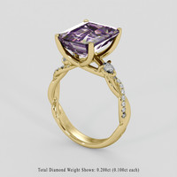 4.51 Ct. Bi Color Ametrine Ring, 14K Yellow Gold 2
