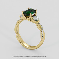 1.56 Ct. Tsavorite Garnet Ring, 14K Yellow Gold 2