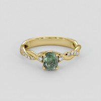 0.84 Ct. Alexandrite Ring, 14K Yellow Gold 1