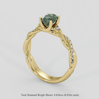 0.84 Ct. Alexandrite Ring, 14K Yellow Gold 2