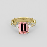 2.86 Ct. Pink Tourmaline Ring, 14K Yellow Gold 1
