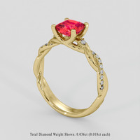 1.21 Ct. Padparadscha Sapphire Ring, 14K Yellow Gold 2