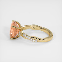 5.19 Ct. Padparadscha Sapphire Ring, 14K Yellow Gold 4
