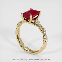 2.69 Ct. Ruby Ring, 14K Yellow Gold 2