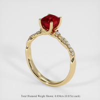 1.65 Ct. Ruby Ring, 14K Yellow Gold 2