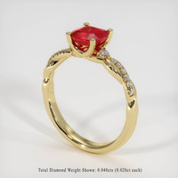 1.12 Ct. Ruby Ring, 14K Yellow Gold 2