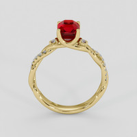1.55 Ct. Ruby Ring, 14K Yellow Gold 3