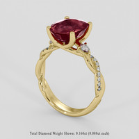 4.02 Ct. Ruby Ring, 14K Yellow Gold 2