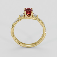 0.99 Ct. Ruby Ring, 14K Yellow Gold 3