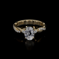 1.65 Ct. White Sapphire Ring, 14K Yellow Gold 1