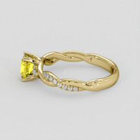 1.35 Ct. Yellow Sapphire Ring, 14K Yellow Gold 4