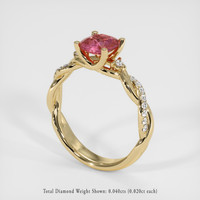 1.30 Ct. Sapphire Ring, 14K Yellow Gold 2