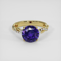 3.15 Ct. Bluish Purple Sapphire Ring, 14K Yellow Gold 1
