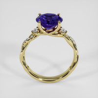 3.15 Ct. Bluish Purple Sapphire Ring, 14K Yellow Gold 3