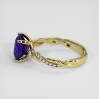 3.15 Ct. Bluish Purple Sapphire Ring, 14K Yellow Gold 4