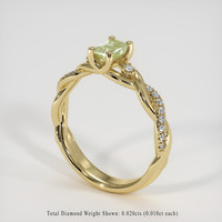 0.32 Ct. Sapphire Ring, 14K Yellow Gold 2