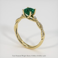 1.22 Ct. Bluish Green Sapphire Ring, 14K Yellow Gold 2
